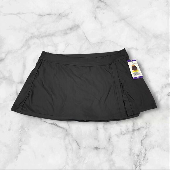 Anne Cole Womens  Banded Side Slit Skirted Stretch Swim Bottom Size XXL - Picture 1 of 16